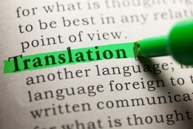 «Translation» word highlighted in green